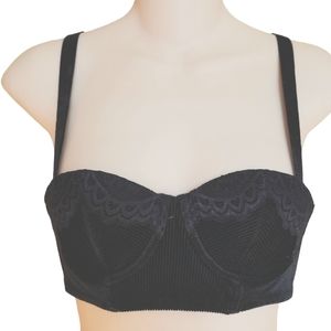 Adore Me Velvet Balconette Bra Black 32A NWT